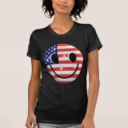 T-shirt visage de drapeau (Devant)