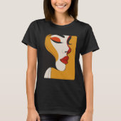 T-shirt Visage de femme Abstraite (Devant)