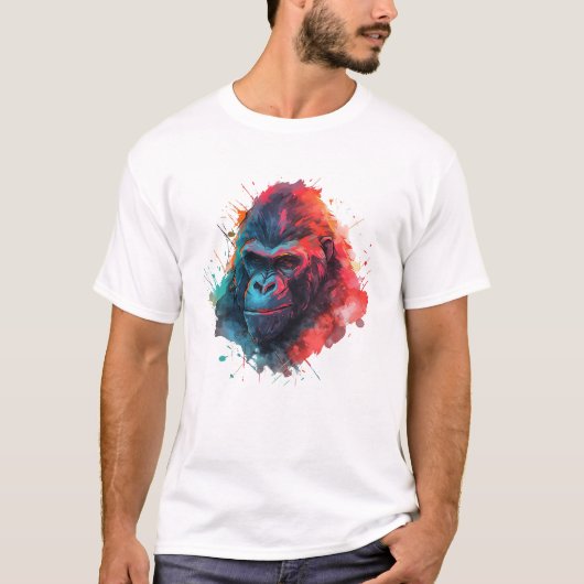 T-shirt visage de gorille (Devant)