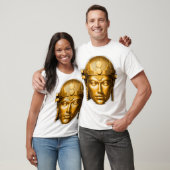 T-shirt visage de Guerrier Doré Blanc (Unisexe)