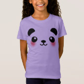 T-Shirt Visage de Kawaii Panda (Devant)