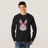 T-shirt Visage De Lapin Avec Lunettes De Soleil Pour Fille (Devant entier)