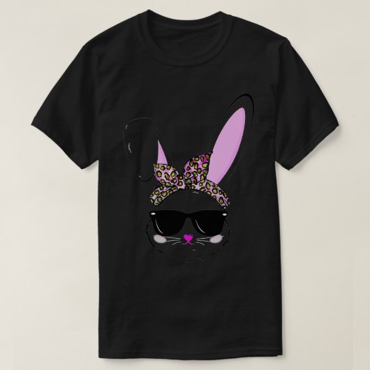 T-shirt Visage De Lapin Avec Lunettes De Soleil Pour Garço (Design devant)