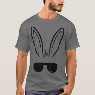 T-shirt Visage De Lapin Avec Lunettes De Soleil Pour Garço
