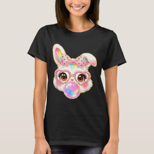 T-shirt Visage de Lapin Mignon pour Femmes Filles Enfants