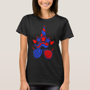 T-shirt Visage de Licorne 14 Juillet Filles Mignonnes Enfa