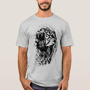 T-shirt Visage de lion, Lion majestueux, Lion sauvage 