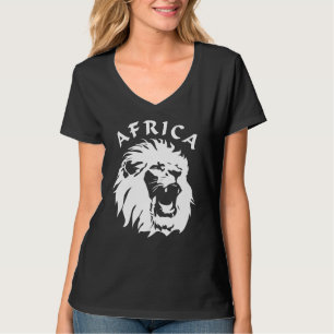 T-shirt Visage de lion rugissant Afrique