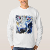 T-shirt Visage de loup coloré (Devant)