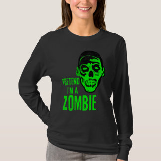T-shirt Visage de monstre zombie Halloween effrayant