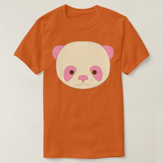 T-shirt visage de panda rose (Design devant)
