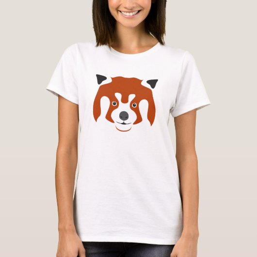 T-SHIRT VISAGE DE PANDA ROUX (Devant)