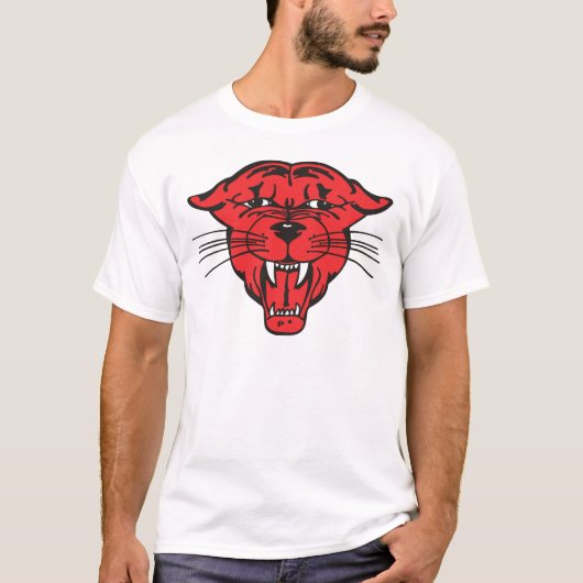 T-shirt VISAGE de PANTHÈRE, rouge 01 (Devant)