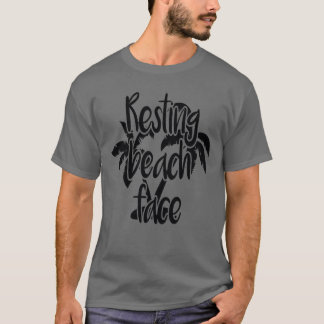 T-shirt Visage de plage décontracté Citations de plage fam