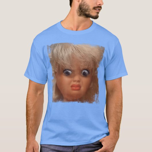 T-shirt Visage de poupée drôle Meme (Devant)