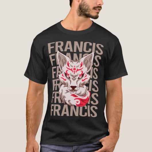 T-shirt Visage de Renard - Nom Francis (Devant)
