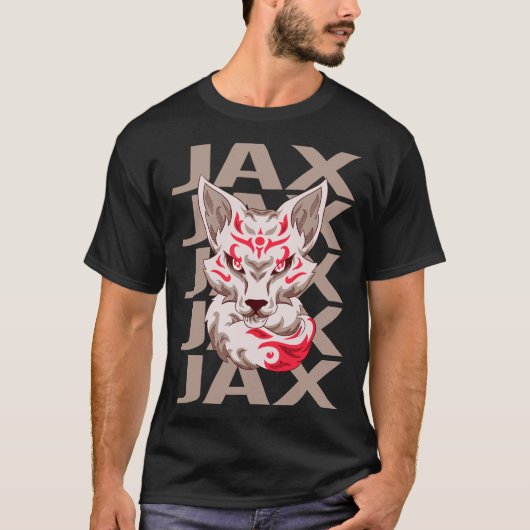 T-shirt Visage de Renard - Nom Jax (Devant)