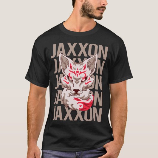 T-shirt Visage de Renard - Nom Jaxxon (Devant)