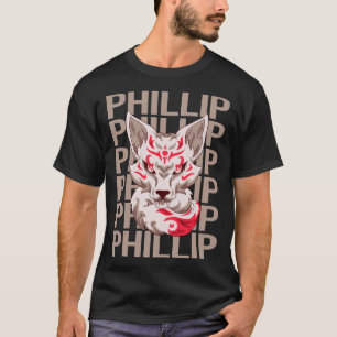 T-shirt Visage de renard - Nom Phillip