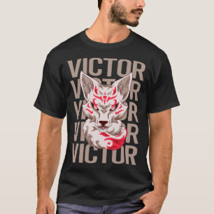 T-shirt Visage de Renard - Nom Victor