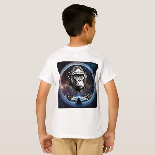 T-shirt Visage de singe (Dos entier)