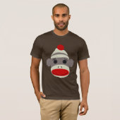 T-shirt Visage de singe de chaussette (Devant entier)
