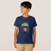 T-shirt Visage de singe dynamique (Devant entier)