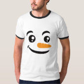 T-shirt Visage de Snowman souriant (Devant)