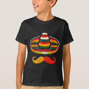 T-shirt Visage de Sombrero Cinco De Mayo Moustache Fiesta