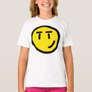 T-shirt visage de sourire affecté