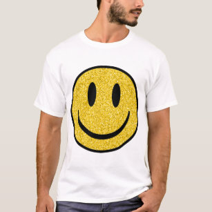 T-shirt Visage de sourire parties scintillant