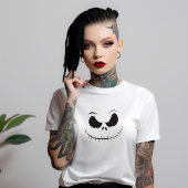 T-shirt Visage de squelette amusant et effrayant