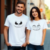 T-shirt Visage de squelette amusant et effrayant
