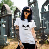 T-shirt Visage de squelette amusant et effrayant