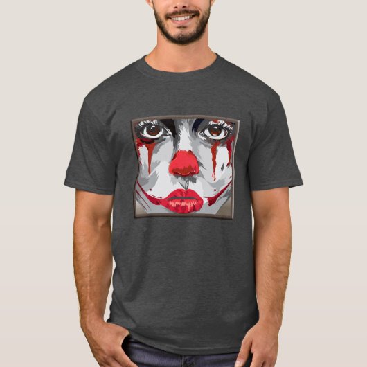 T-shirt Visage de tee - shirt d'un clown (Devant)