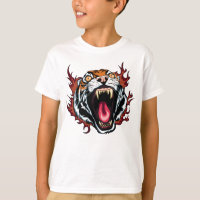 Visage de tigre en colère