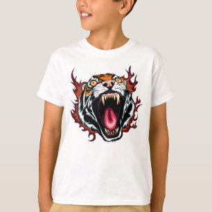 T-shirt Visage de tigre en colère