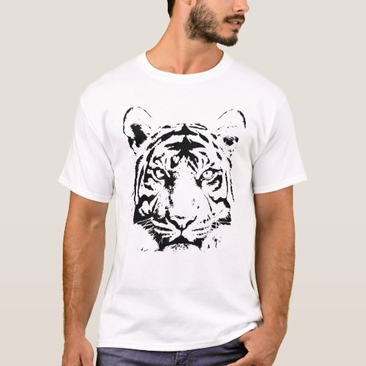 T-shirt Visage de tigre sans peur - Année chinoise du tigr (Devant)