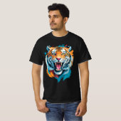 T-shirt Visage de tigre torride (Devant entier)