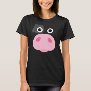 T-shirt Visage de vache Vache mignonne Bovins Halloween En