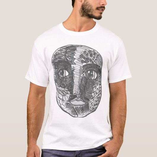 T-shirt visage déchiqueté (Devant)