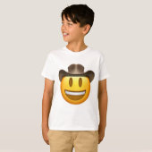 T-shirt Visage d'emoji de cowboy (Devant entier)
