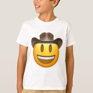 T-shirt Visage d'emoji de cowboy