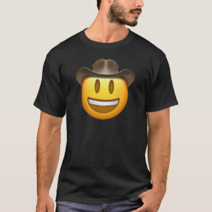 T-shirt Visage d'emoji de cowboy