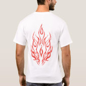 T-shirt Visage d'esprit de flamme | Art de silhouette de f (Dos)