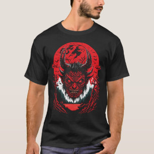 T-shirt Visage diabolique Satan Design graphique de la t