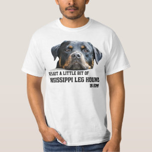 T-shirt Visage drôle de chien de rottweiler de chien de