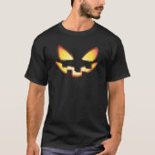 T-shirt Visage du Citrouille Jack-o'-lantern Scanner Hallo (Devant)