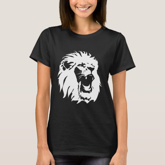 T-shirt Visage du lion rugissant (Devant)