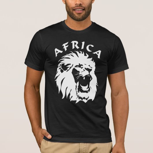 T-shirt Visage du lion rugissant | Afrique (Devant)